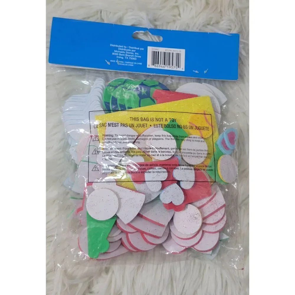 Creatology Foam Stickers 120 Pc Hearts, Sports, Team Spirit